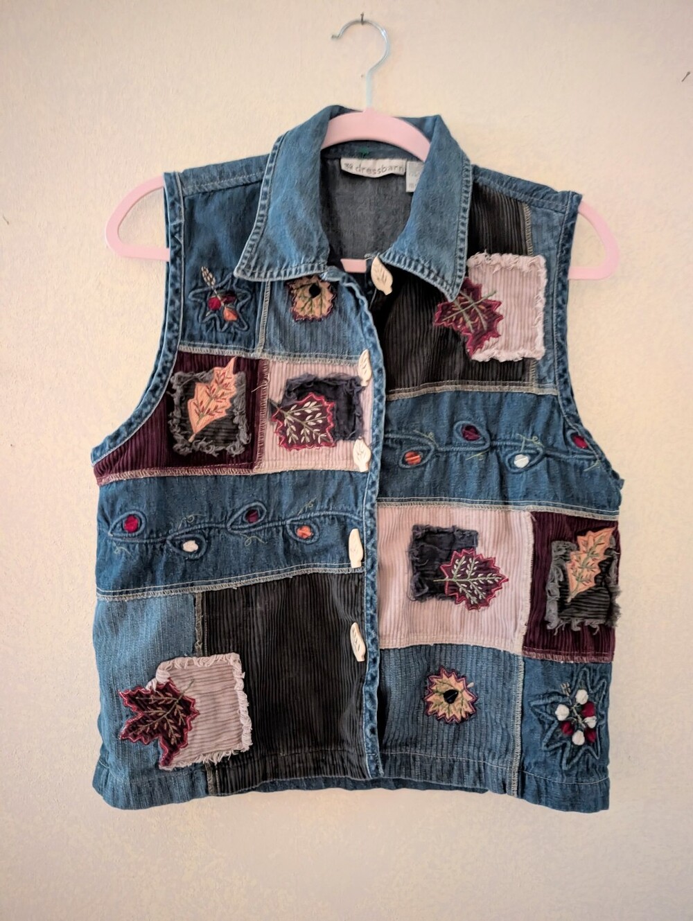 Patchwork Denim Vest